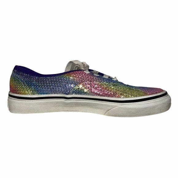 Vans Rainbow Sequin Fun Embellished Sneakers 2.5 - Picture 6 of 10